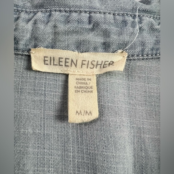 Eileen Fisher Chambray Button Down Shirt - Picture 4 of 11